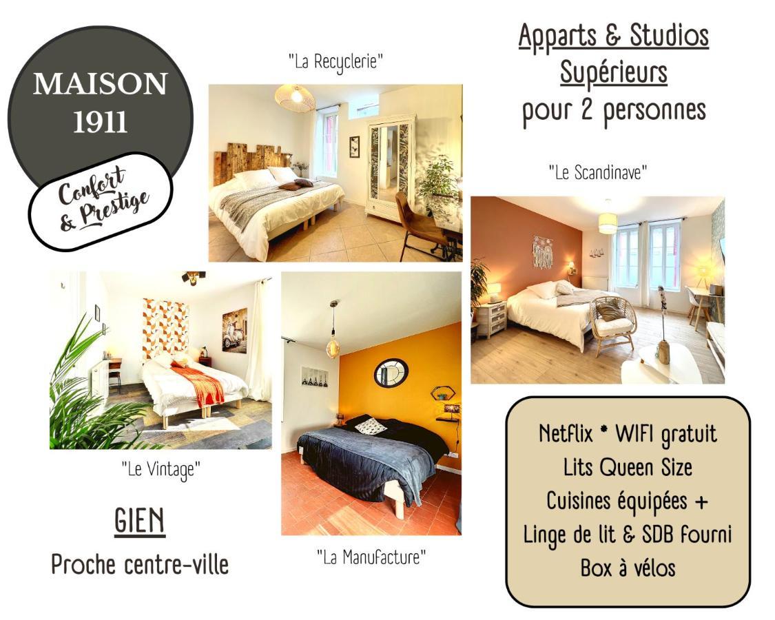 Appart Le Scandinave - Maison 1911 - Confort & Prestige Gien Eksteriør billede
